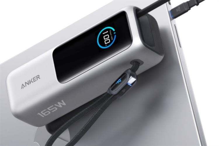 Pin Dự Phòng Anker 25.000mAh 165W Tích Hợp Cáp Rút Gọn A1695