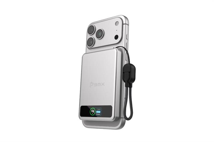 Pin dự phòng thể rắn BMX SolidSafe 5000mAh Qi2 MagSafe Type C PD 20W