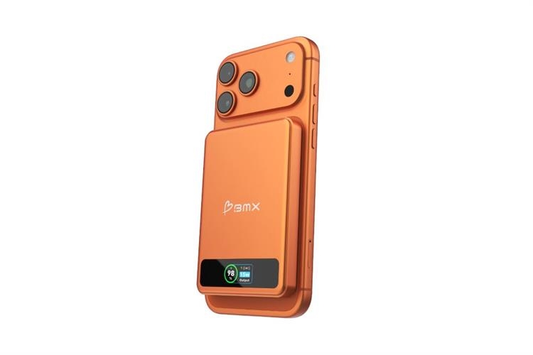 Pin dự phòng thể rắn BMX SolidSafe 5000mAh Qi2 MagSafe Type C PD 20W