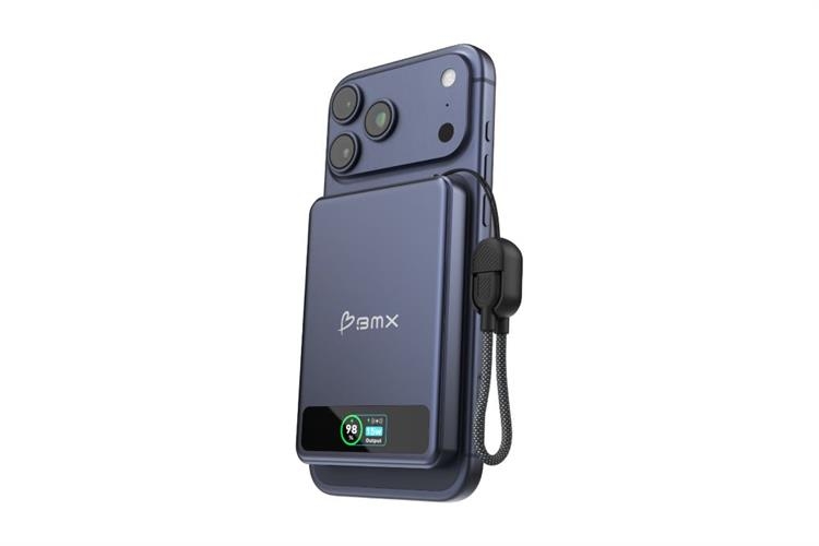 Pin dự phòng thể rắn BMX SolidSafe 5000mAh Qi2 MagSafe Type C PD 20W