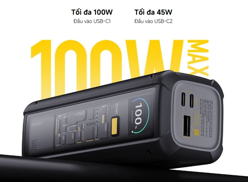 Pin Sạc Dự Phòng Xiaomi 212W HyperCharge Power Bank 24500mAh – Sạc Nhanh PD 3.1, Màn Hình Màu