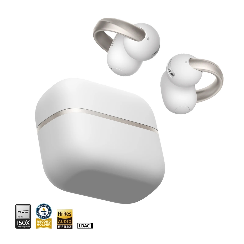 Tai Nghe Bluetooth Soundcore AeroClip 2 D1105 – Kẹp Tai Open-Ear, Hi-Res LDAC, Pin 32 Giờ