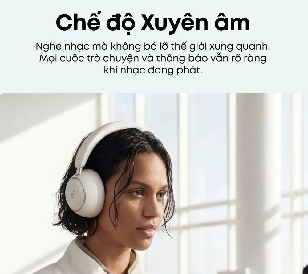 Tai Nghe Chụp Tai Không Dây Soundcore Space 2 – Chống Ồn ANC, Pin 70 Giờ, Bluetooth 6.1
