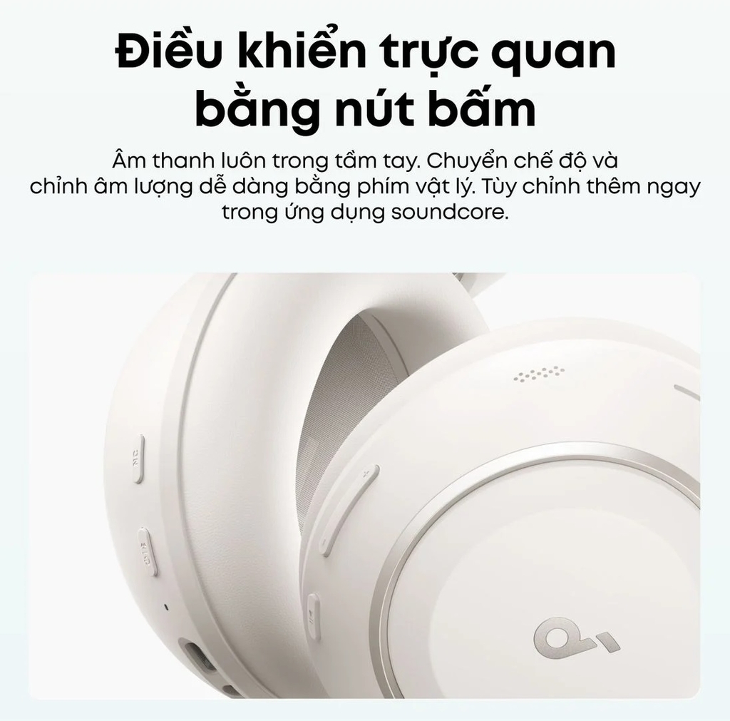 Tai Nghe Chụp Tai Không Dây Soundcore Space 2 – Chống Ồn ANC, Pin 70 Giờ, Bluetooth 6.1