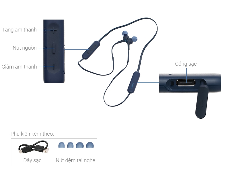 Tai nghe In-ear không dây WI-XB400