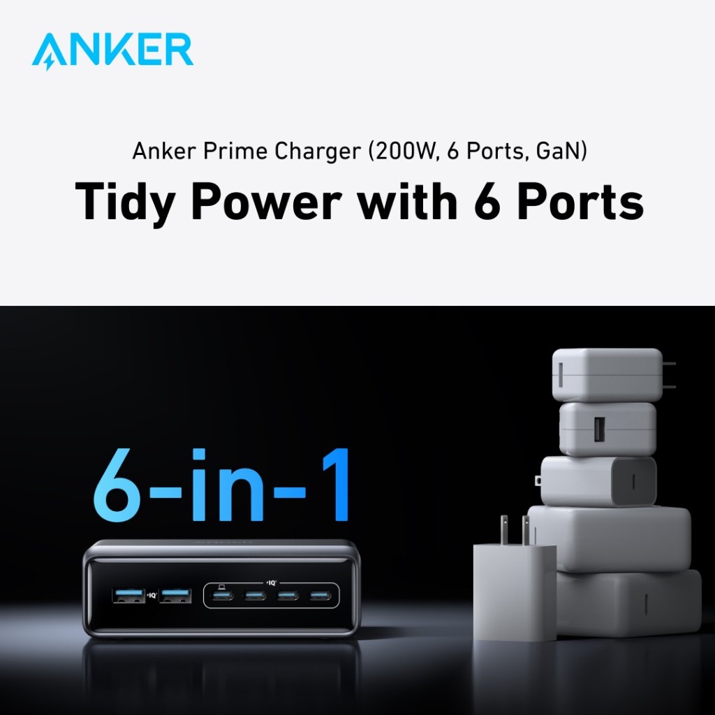 Trạm Sạc Nhanh 4C+2A ANKER Prime 200W A2683