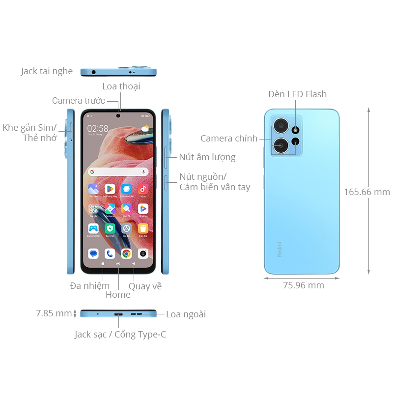 Điện thoại Xiaomi Redmi Note 12 (4GB|128GB)
