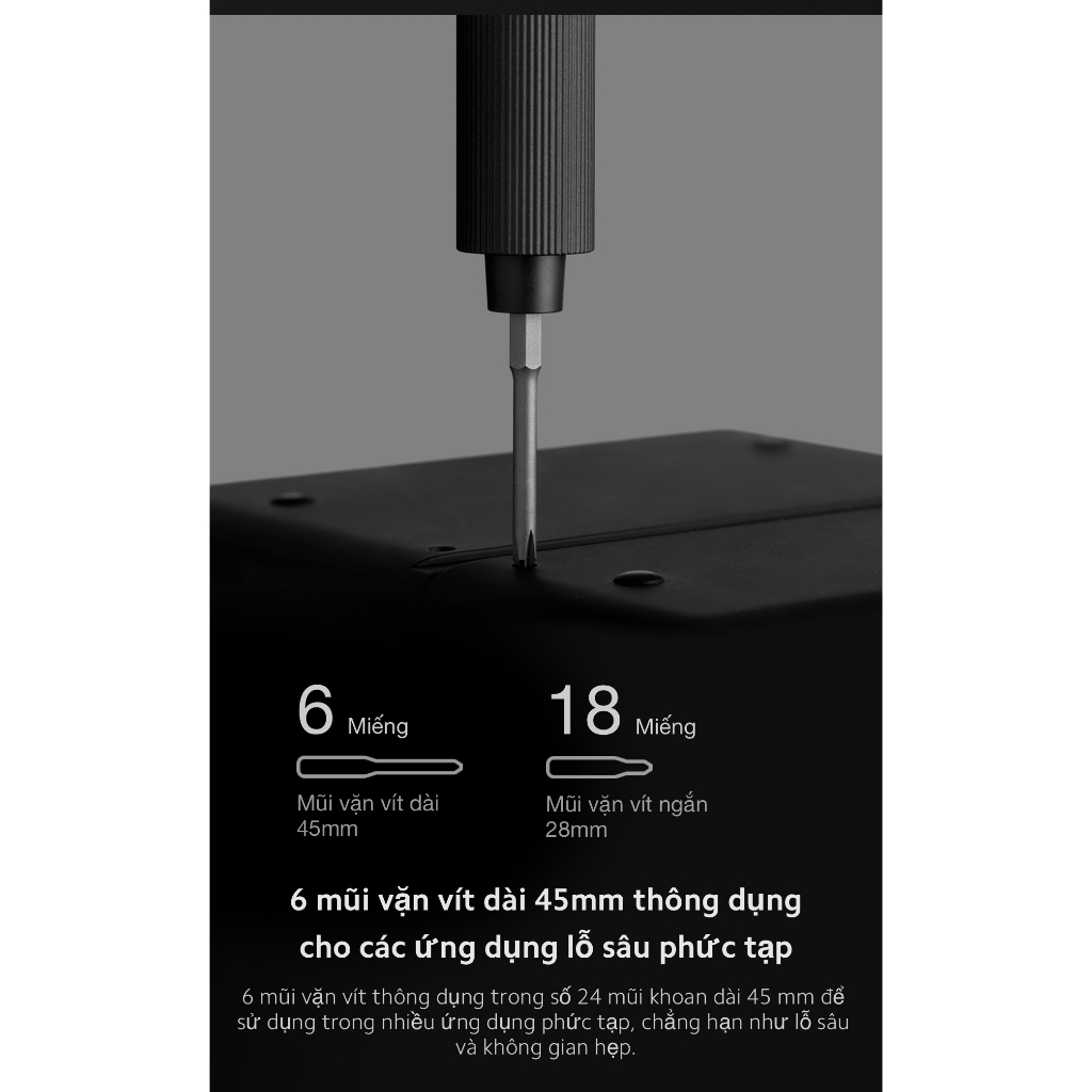 Bộ tô vít điện Xiaomi Electric Precision Screwdrive đa năng cầm tay di động bỏ túi gia đình tiện lợi