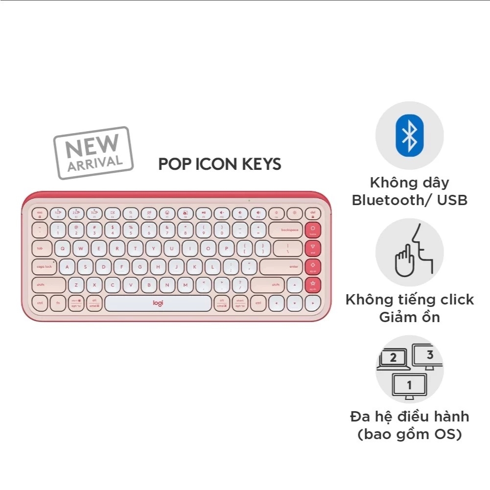 Bàn phím không dây Logitech POP Icon Keys