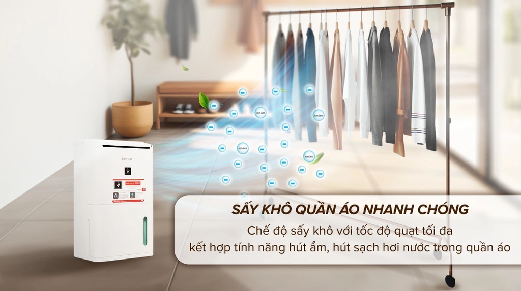 Máy hút ẩm 12L Sharp DW-D12A-W