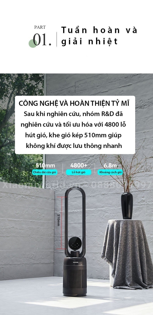 Quạt không cánh Daewoo AM06 - Đen