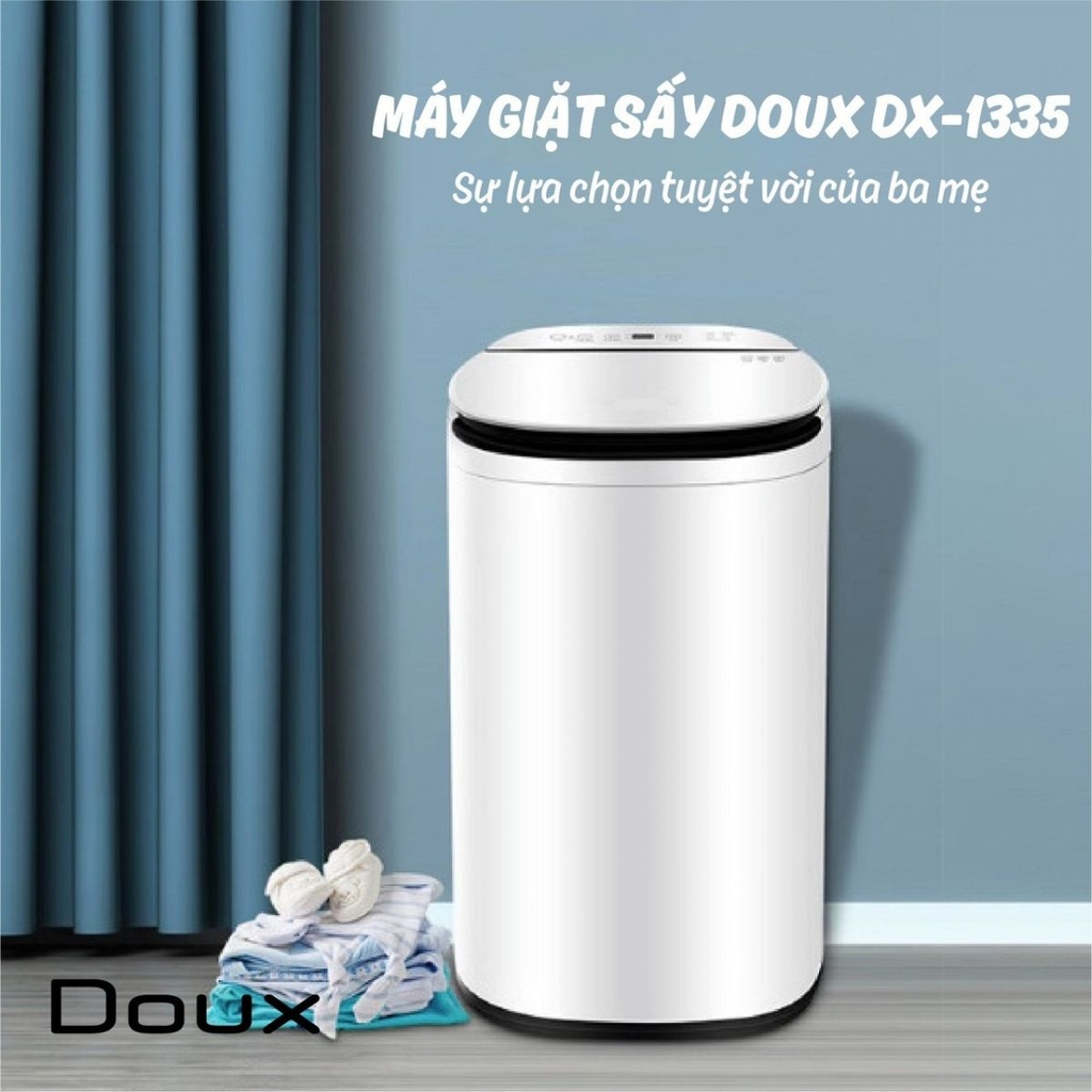 Máy Giặt Mini Doux 1335 Sấy Khô - Màu Xanh