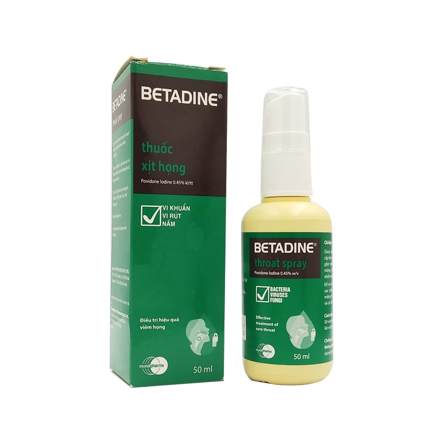 Dung dịch xịt, sát khuẩn họng BETADINE Throat Spray 50ml - Cam kết hỗ trợ trong quá trình sử dụng