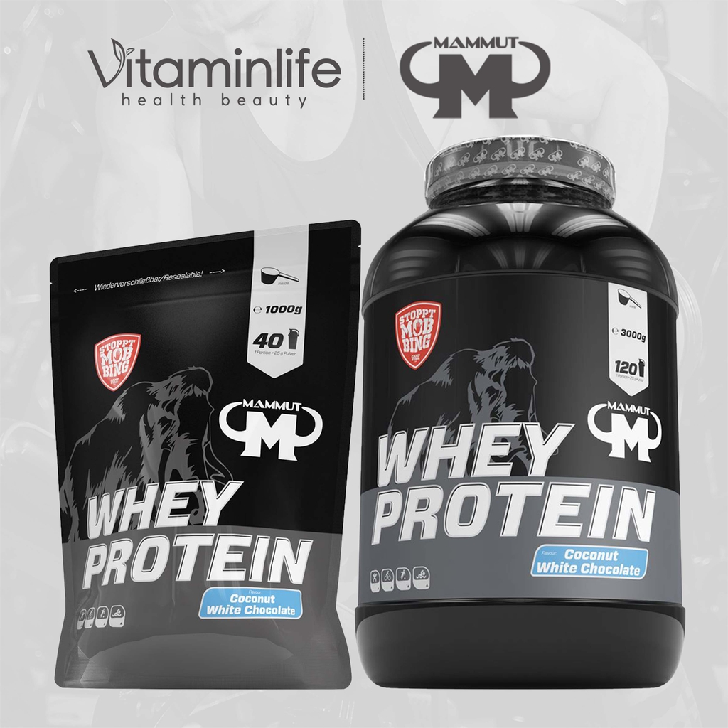 Bột Whey Protein hương dừa và chocolate trắng Mammut Nutrition 3000g