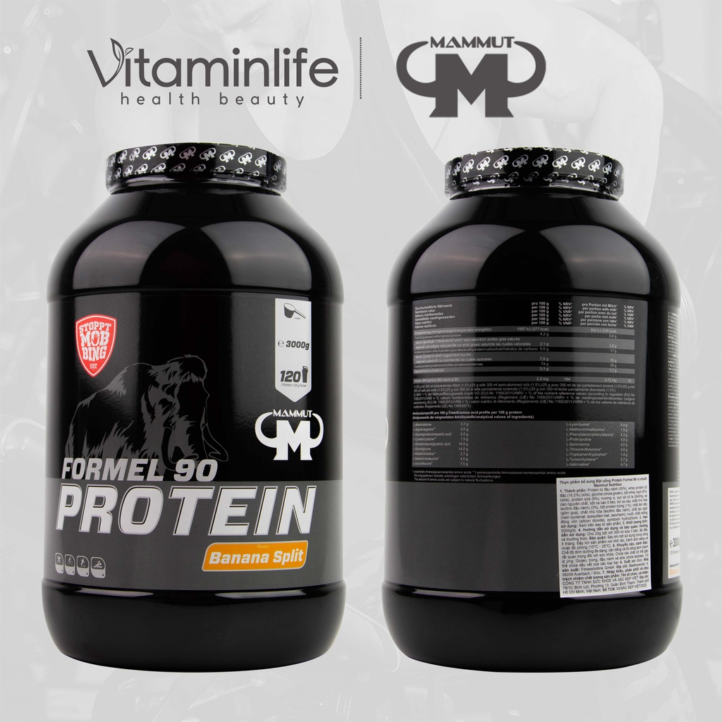 Bột uống Protein Formel 90 vị Chuối Mammut Nutrition 3000g