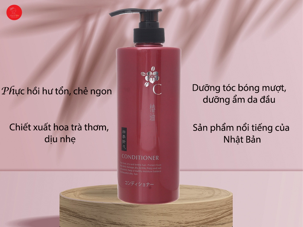 Dầu xả chiết xuất từ dầu hoa trà Kumano 600ml