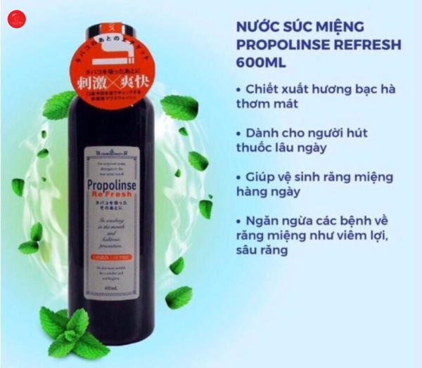 Nước súc miệng Propolinse 600ml (Màu đen)