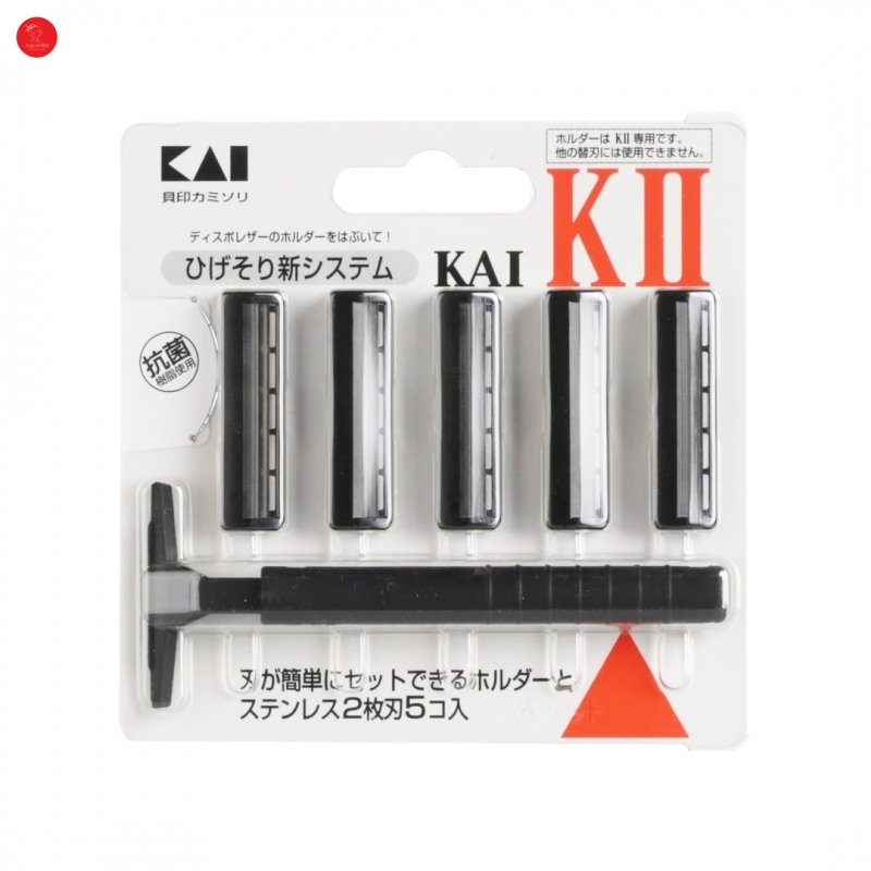 Set dao cạo 2 lưỡi kép KAI KAI (1 thân, 5 lưỡi)
