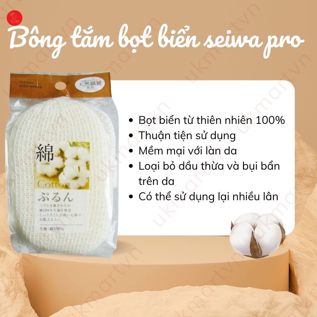 Bông tắm cotton tạo bọt