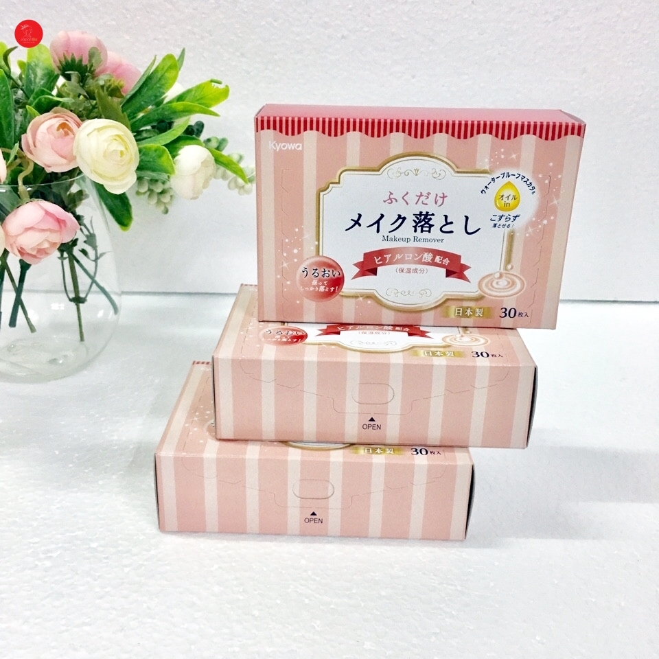 Khăn giấy ướt tẩy trang Nhật Bản 30 tờ (Hương hoa hồng)