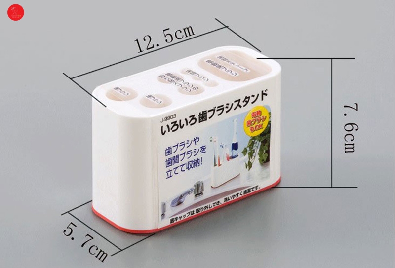 Giá cắm bàn chải kem đánh răng Sanada (Màu trắng)