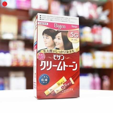 Nhuộm tóc bạc Bigen Cream Tone Nhật Bản 5G