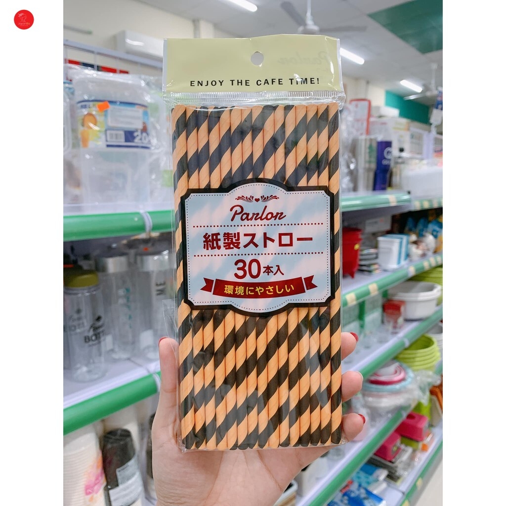 Set 30 ống hút giấy dài 20cm