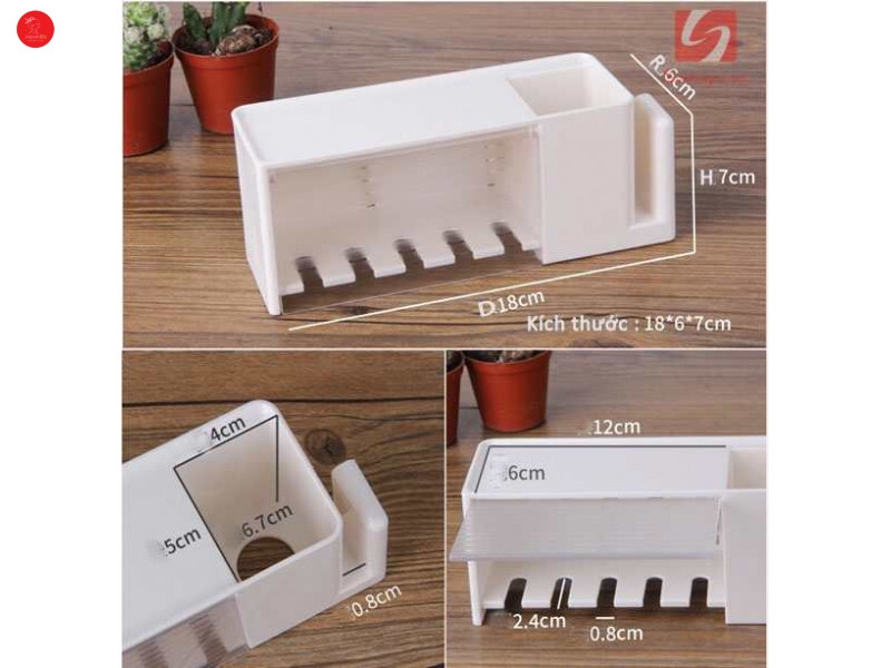 Giá cắm bàn chải kem đánh răng Sanada (Màu trắng)