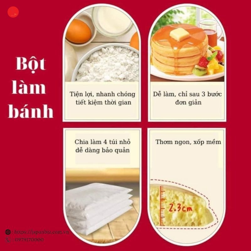 Bột làm bánh Morinaga hot cake 600g