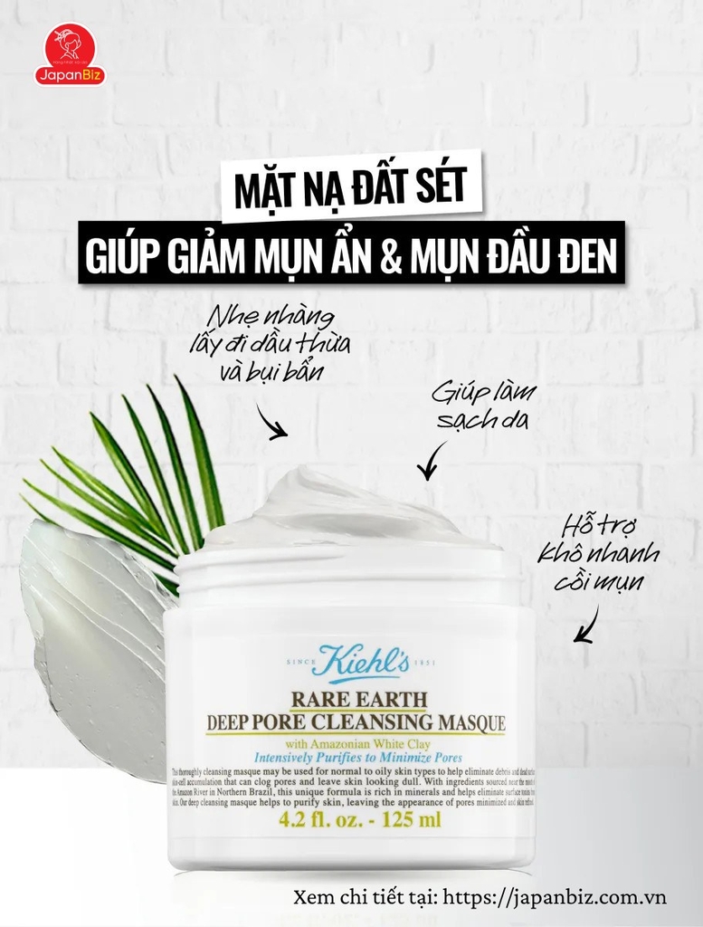 Mặt nạ đất sét Kiehl’s kiểm soát dầu nhờn và mụn, 14ml