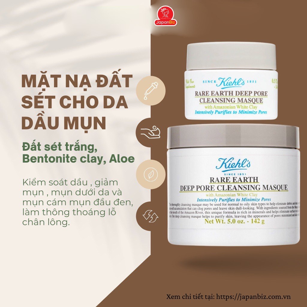 Mặt nạ đất sét Kiehl’s kiểm soát dầu nhờn và mụn, 14ml