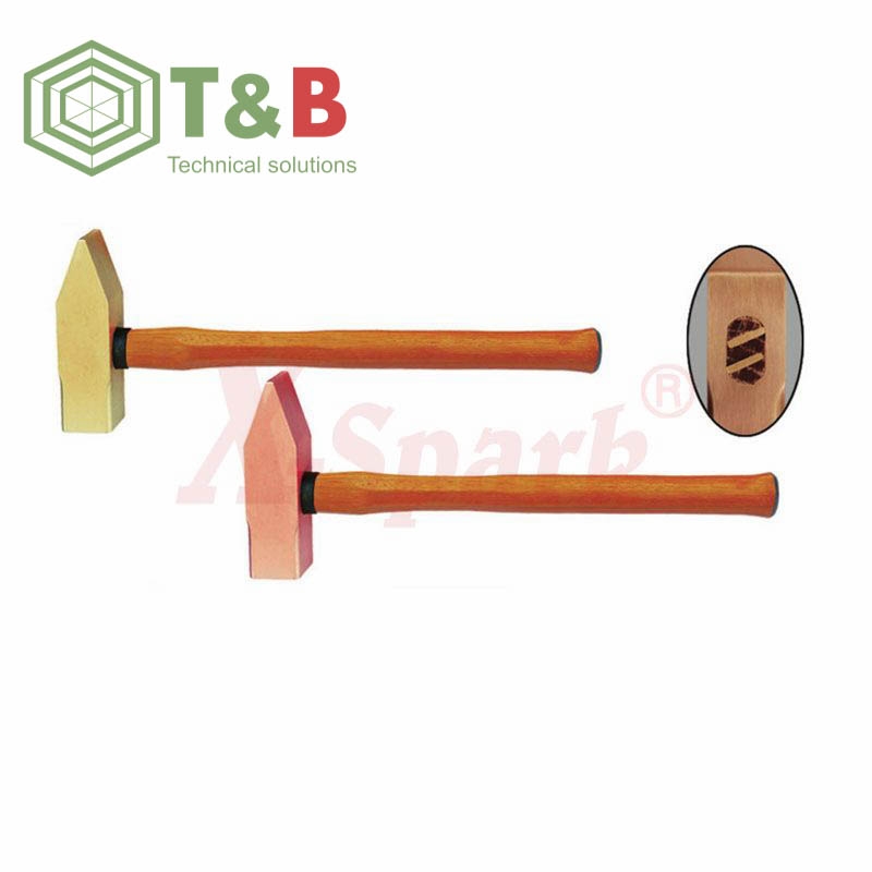 Búa nguội cán gỗ chống tia lửa điện, cháy nổ X-Spark Model 186A Non Sparking Cross Peen Engineers Hammer With Wooden Handle