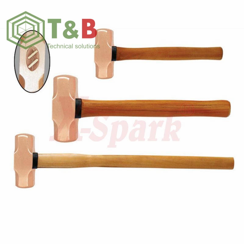 Búa cán gỗ chống tia lửa điện, cháy nổ X-Spark Model 191H Non Sparking Sledge Hammer