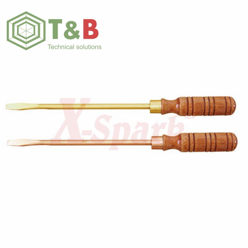 Tô vít 2 cạnh nắm gỗ chống tia lửa điện, cháy nổ X-Spark Model 265 Non Sparking Slotted Screwdriver