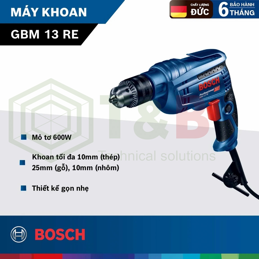 Máy Khoan Bosch GBM 13RE 600W