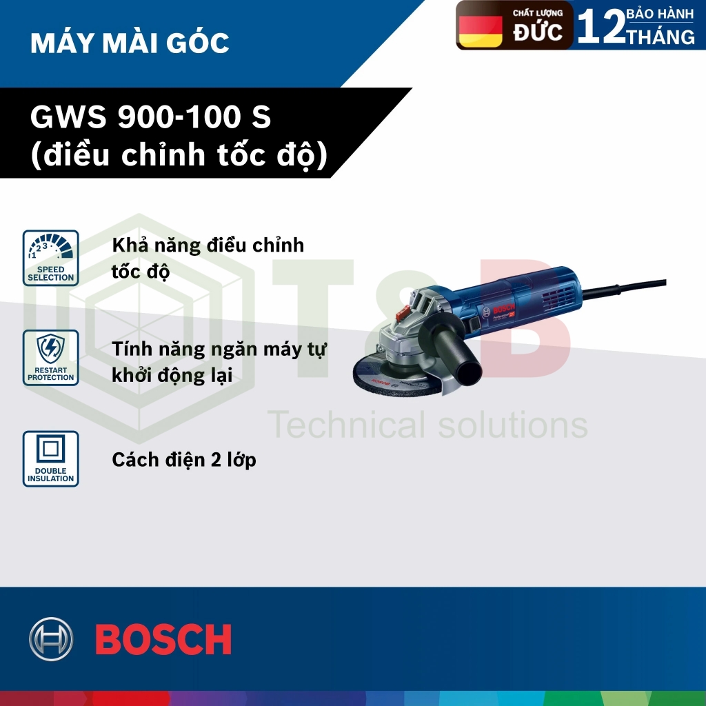 Máy mài góc Bosch GWS 900-100S 100mm