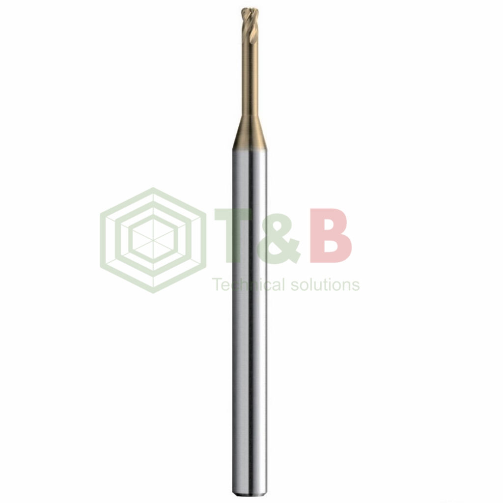 Dao Phay Bo Góc R 4 Me Cổ Dài Union Tool Model HLRS4000 φD 1.2-1.8mm