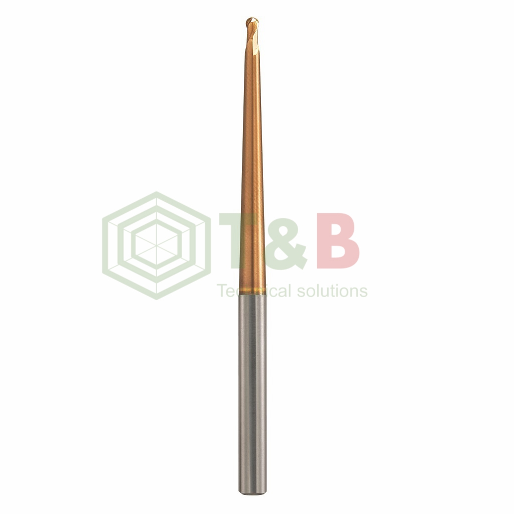 Dao Phay Cầu Cổ Côn R0.5x12 x50L Union Tool Model HTNB2010-120-2, Dao Phay Ngón Gia Công Sau Nhiệt