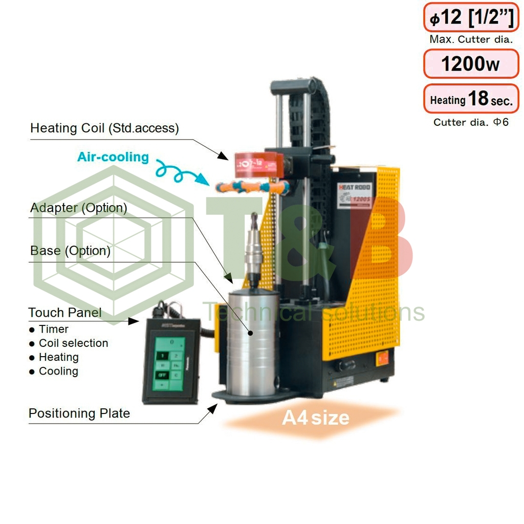 MÁY GIA NHIỆT BẰNG SÓNG ĐIỆN TỪ INDUCTION HEATER DENJI 1200S MST Model HRD-01S-230AS (Shrink-fit Heater Heat Robo )