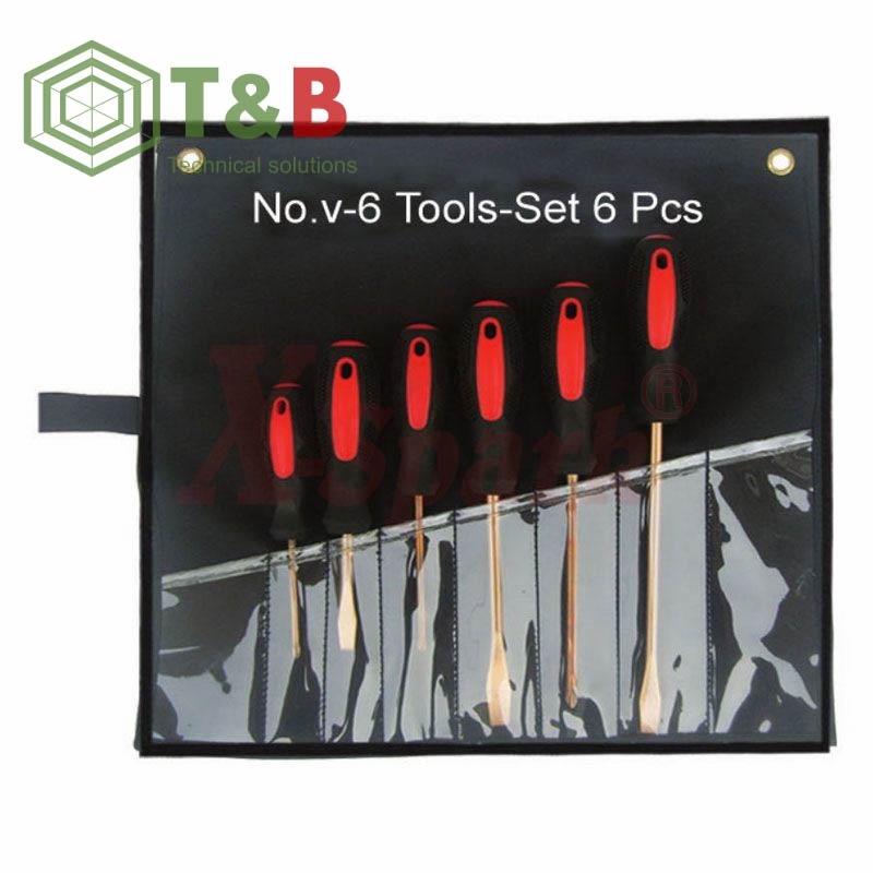 Bộ tô vít 6 chi tiết chống tia lửa điện, cháy nổ X-Spark Model No.V-6 Non Sparking Tool Set 6pcs