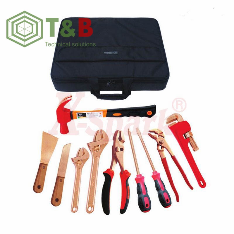 Bộ dụng cụ 10 chi tiết chống tia lửa điện, cháy nổ X-Spark Model U-10 Non Sparking Tool Set-10pcs