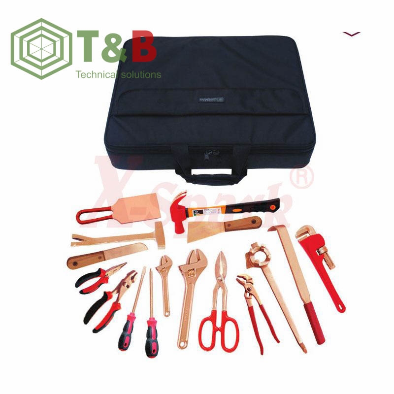 Bộ dụng cụ 16 chi tiết chống tia lửa điện, cháy nổ X-Spark Model X-16 Non Sparking Tool Set-16pcs