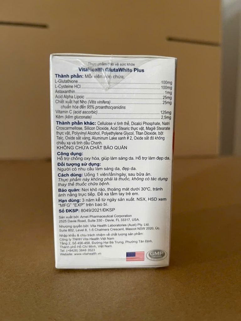 VitaHeath Glutawhite Plus 30 viên