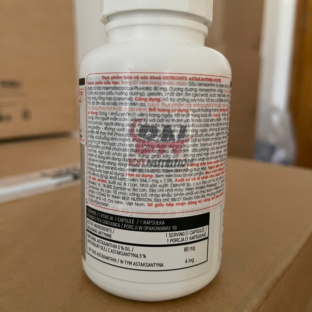 Ostrovit ASTAXANTHIN (90 viên)