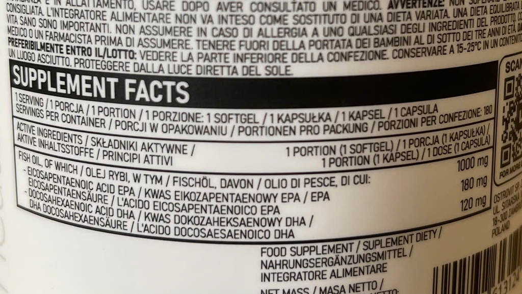 Ostrovit Omega 3 (180 viên)