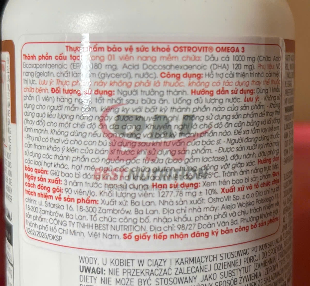 Ostrovit Omega 3 (180 viên)