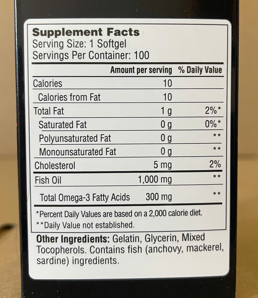 Pharmekal Omega-3 Fish Oil 1000mg (100v)