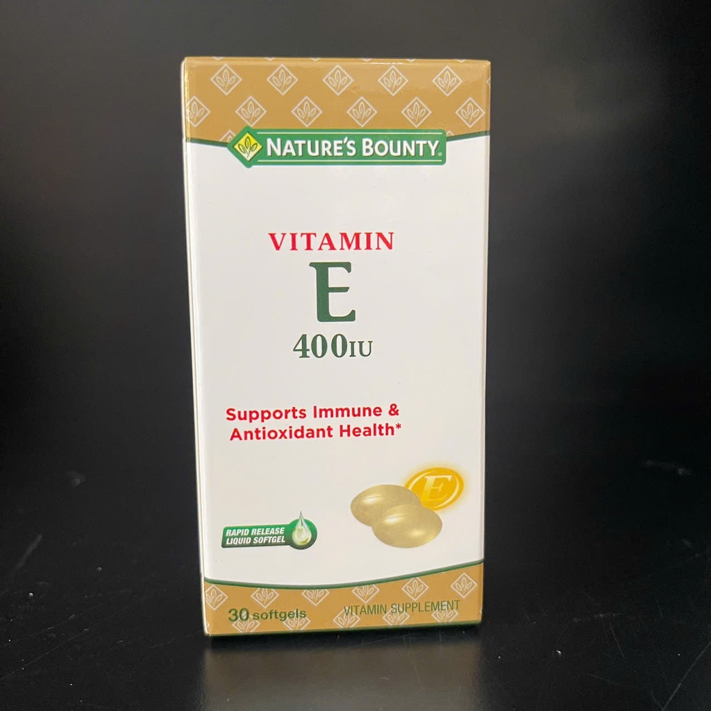 Nature's Bounty Vitamin E 400 IU (30 viên) - Hỗ Trợ Đẹp Da & Chống Lão Hóa