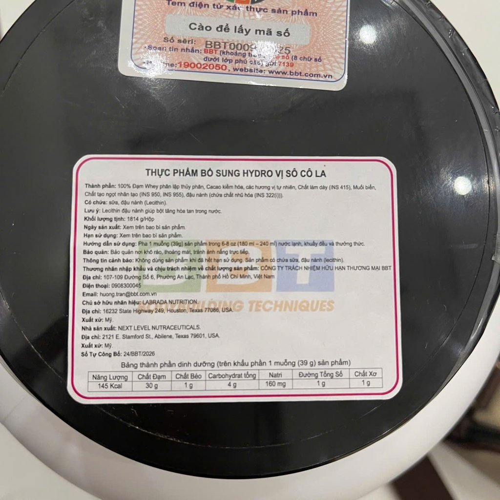 Labrada Hydro Whey Hộp 4lbs