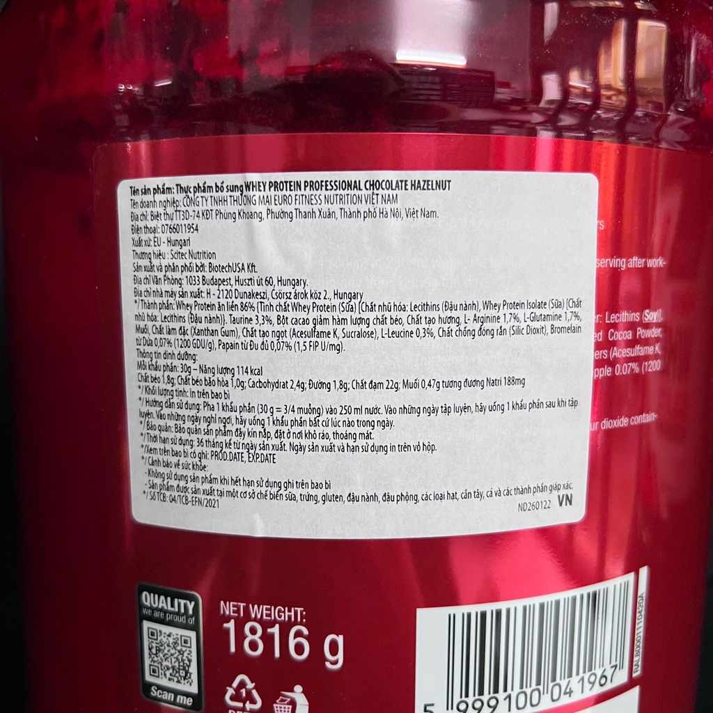 Scitec Whey protein professional 1816g